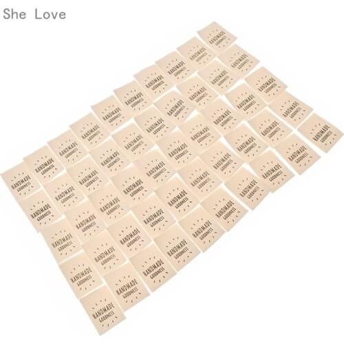 Chzimade 50PCs Washable Cotton Labels Handmade Tags On Clothes Garment Labels Sewing Accessories