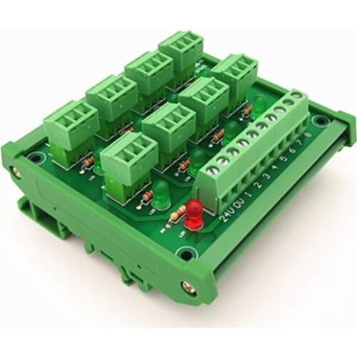DIN Rail Mount PLC 8 channel PNP input screw terminal block IO photoelectric proximity switch sensor terminal block
