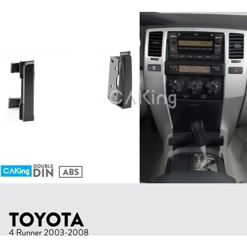 Double Din Car Fascia Radio Panel for Toyota 4 Runner 2003-2008 Dash Kit Install Facia Adapter Plate Bezel Console Cover Trim