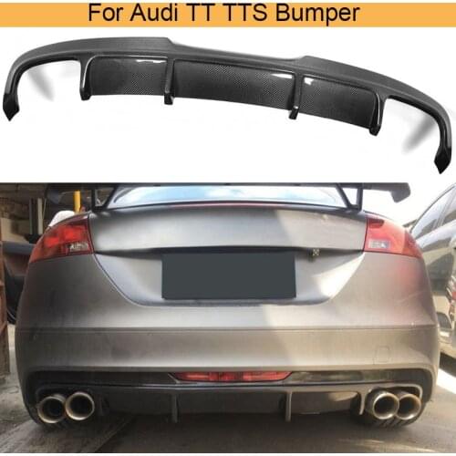 Carbon Fiber Rear Bumper Diffuser Lip for Audi TTS 2008 - 2014 TT 2013 2014 Car Rear Bumper Diffuser Lip Spoiler Protector FRP
