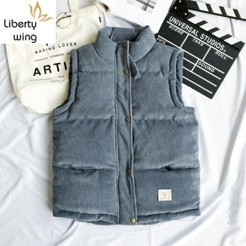 Harajuku Corduroy Thick Warm Men Vest Zipper Solid BF Style Plus Size M-5XL Winter Sleeveless Jacket Male Chalecos Para Hombre
