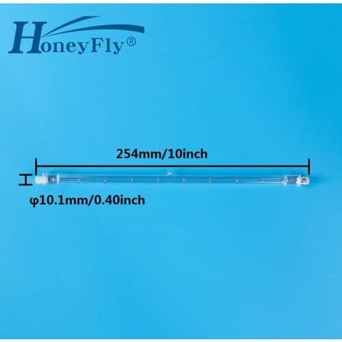 HoneyFly 3pcs Linear 254mm Halogen Lamp Bulbs J254 R7S 220V/110V 1000W 1500W Double Ended Filament Flood Lights Quartz Tube