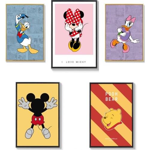 Mickey Mouse Winnie the Pooh and Duckling Donald 5D DIY Diamond Painting Diamond Mosaic Cross Stitch Kits Home Decor Disney