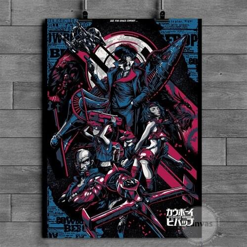 Canvas Anime Cowboy Bebop Pictures Home Decoration Paintings Poster HD Prints Wall Art Modular Living Room