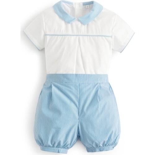 Boy Baby Sets 2021 Toddler Summer Outfits Spanish Baby Clothes Boutique Little Boy T-Shirt+Shorts 2Pcs Suits Children Outfits