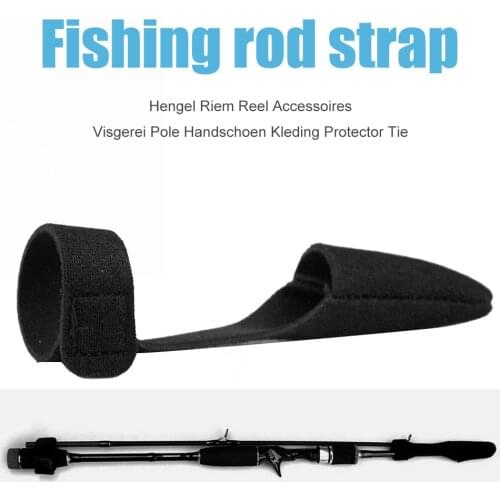 Hook Loop Cable Cord Ties Belt Fishing Rod Sleeve Cover Top Tip Protector Caps Fishing Poles Belt Strap Sets