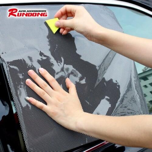 In summer the side window shading film 38*42cm is mounted on the side window shading film