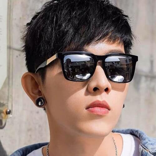 Mens Glasses Vintage Big box Square Sunglasses Fashion Lenses Luxury Designer Glasses for Driving a car Decorative for Fishing