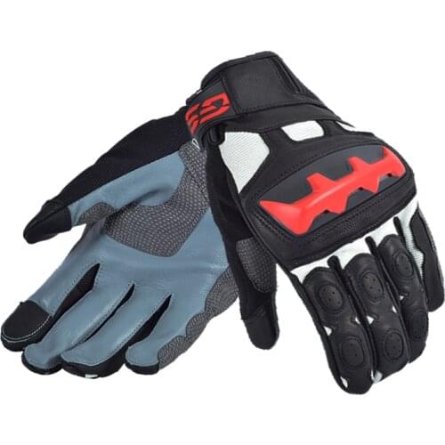 NEW 2018 high quality for BMW Motorrad racing motorcycle GS gloves black / red leather full finger gloves