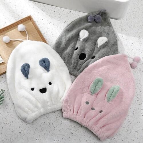 Microfiber Solid Quickly Dry Hair Hat Cute Rabbit Towel Women Shower Towels Home Textile Towel Bath Wearable Towel Shower Wrap