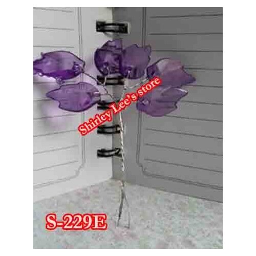 Wholesale---144 Bunches=864 STEMS X Pretty Purple Acrylic Maple Leaf Bunch For Scrapbooking, (S-229E) (Free Shipping)