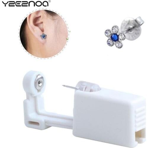 1PC Disposable Sterile Ear Piercing Gun Unit Cartilage Tragus Helix Piercing Gun Tool Kit Steel Stud Earring Tool