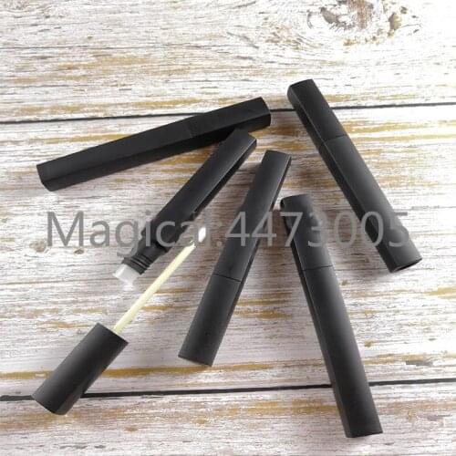 Plastic Square Empty Lip Gloss Refillable Bottle, Matte Black Makeup Lip Paint Oil Container, Liquid Lipstick/Lipgloss Tools