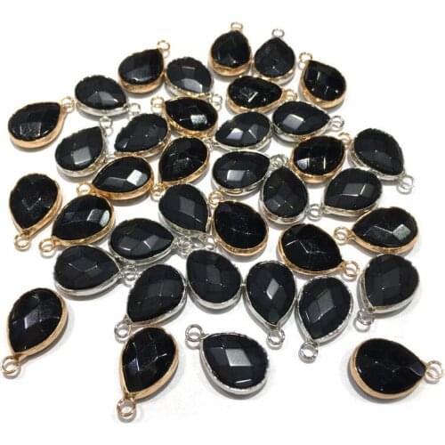 Natural Stone Cut face pendant Water drop shape Pendant for Jewelry Making Diy necklace accessories Reiki Healing Jewellery Gift