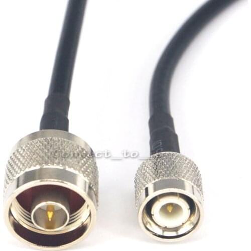 RF Extension Cord N Male Plug to TNC Male Coax Connector Adapter Jumper Cable 1.6 Feet