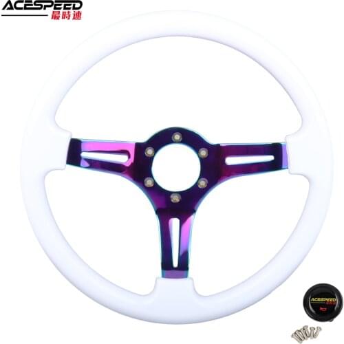 350mm 14inch Steering Wheel Plated Neochrome Frame ABS Steering Wheel Fit Car and Simulation Pc Game
