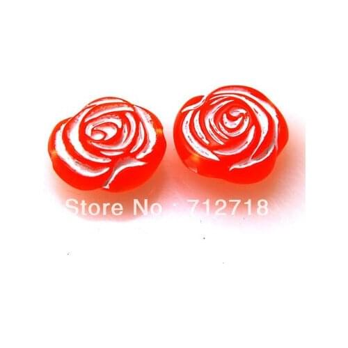 Loose beads acrylic rose beads,transparent with white,8x17mm,sold of 430 pieces per pkg