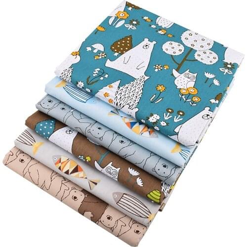 DIY Textile Mask Table Sewing Cover Cotton Clothes Cartoon Embroidery Handmade Fabric Printed Patchwork Cloth
