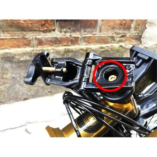 3-color folding bicycle head tube hanging core bolt titanium for brompton bike gold silver black