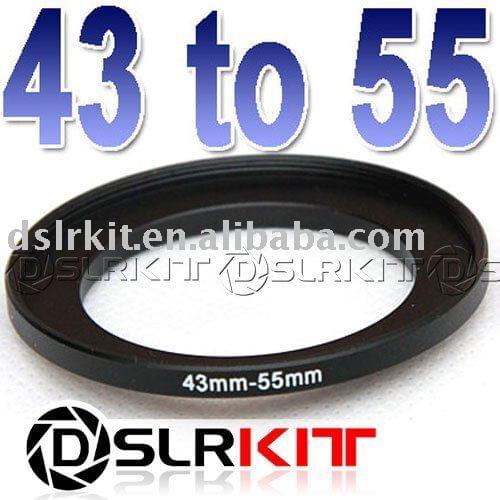 43mm-55mm 43-55 mm 43 to 55 Step Up Ring Filter Adapter