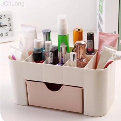 Cosmetic Jewelry Storage Drawer Durable Plastic Makeup Brush Box Home Office Remote Control Lipstick Holder