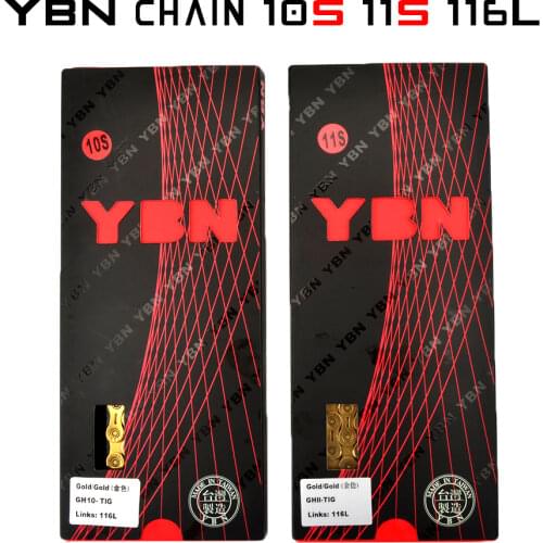 YBN KMC X12L x10 x10sl x9sl x11sl bicycle chain 9 10 11s gold mountain road bike sram SHIMANO 116 length