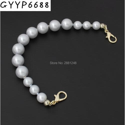 1-5pcs 28cm Fashion womens bag grey handle decorative chain resin and metal bag handle belt hand twist belt Bags, accessories