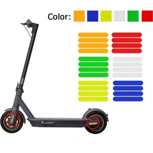 1 Set Scooter Anti-Cursor Reflective Sticker For Ninebot Max G30 Electric Scooter Strong Reflective Waterproof Bright Color