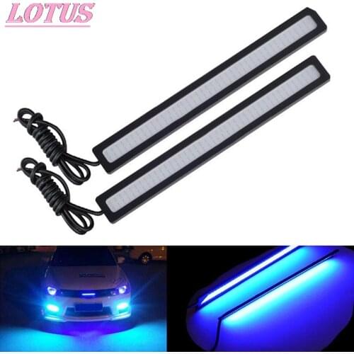 1PC Waterproof DC 12V 17cm Blue Super Bright LED Car COB Lights DRL Fog Driving Running Lamp Hotsale