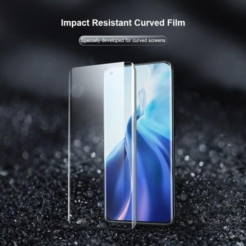 2pcs/lot NILLKIN Impact Resistant 3D Curved Full Glue Tempered Glass Screen Protector Film Xiaomi Mi 11/Mi 11 Pro/Mi 11 Ultra