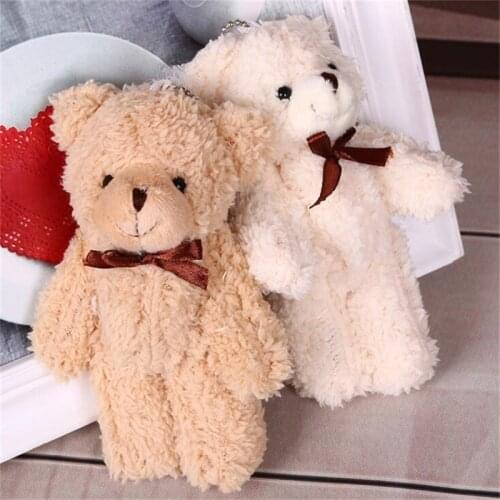 20Pcs/Lot 13CM Kawaii Small Joint Bow Tie Teddy Bears Stuffed Plush Toy ,Teddy Bear Mini Bear Ted Bears Plush Toys Gifts