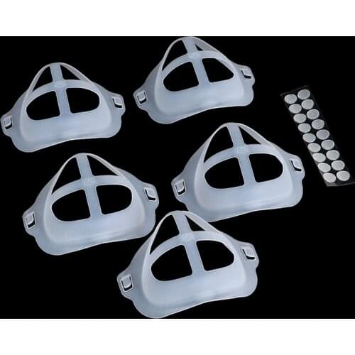 5pcs Support Breathing Assist Help Mask Inner Cushion Bracket Mask Holder Breathable Valve 3D Mouth Mask
