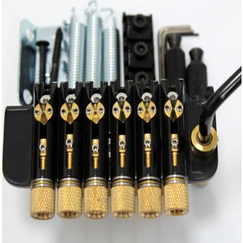 6 Strings Black Headless Guitar Tremolo Bridge Fit FR Size