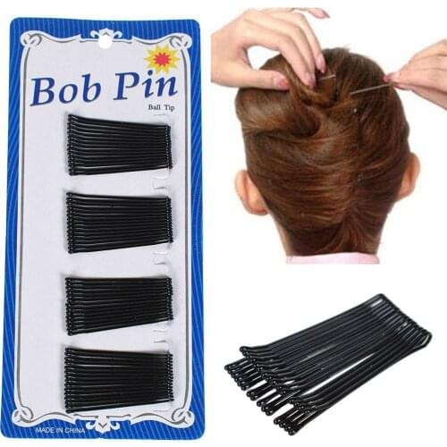 60Pcs/Set Black Hairpins For Women Hair Clip Lady Bobby Pins Invisible Curly Wave Hairgrip Barrette Hair Clips Accessories