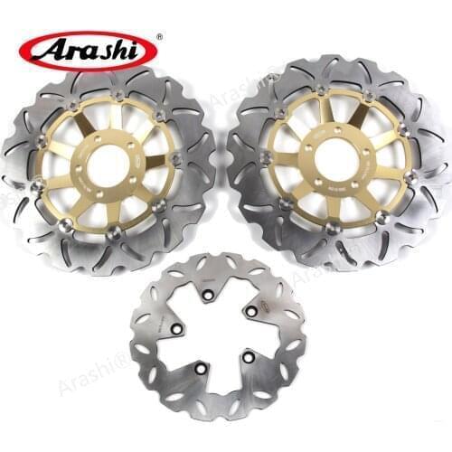 Arashi Ship From France CNC Front Rear Brake Disc Rotor Set For SUZUKI GSX-R1100 GSXR 1100 1989 - 2000 / GSX R 750 1989 - 1995