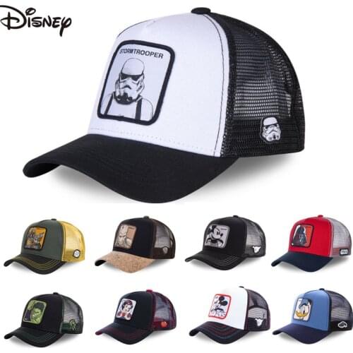 New Brand Anime Star Wars Mickey Snapback Cotton Baseball Cap Men Women Hip Hop Dad Mesh Trucker Hat Dropshipping