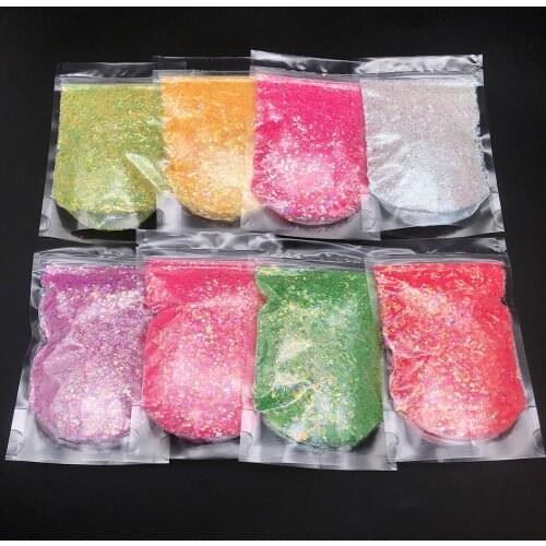 8 grid/bag Mixed Nail Glitter Powder Sequins Colorful Nail Flakes Sticker 3d DIY Nail Sliders Dust For Nail Art Decorations 6 g