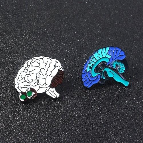 Human Organs Pins Brooces Anatomical Brain Neurology Heart Lung Badge Brooch for Women Men Lapel Pin Jewelry