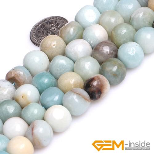 10x11mm Freeform Mixed Color Natural Amazonite Stone Gem Stone Semi Precious Baroque Potato Beads DIY Bead For Jewelry Making