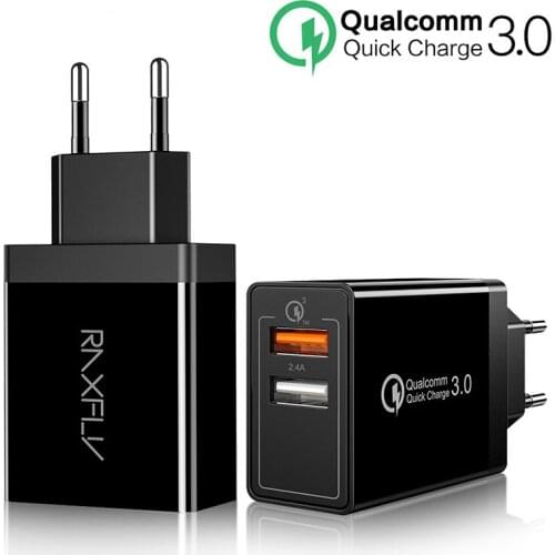 5V3A Quick Charge QC 3.0 2USB US EU Charger Universal Mobile Phone Charger Wall Fast Charging Adapter For iPhone Samsung Xiaomi