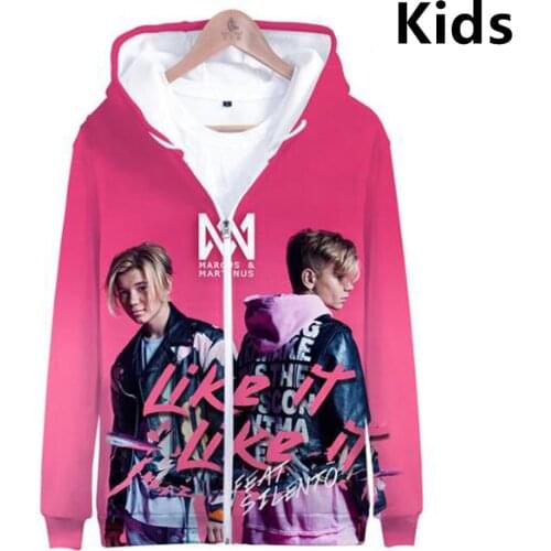 3 To 14 Years Kids Hoodie Marcus and Martinus 3D Hoodies Sweatshirt Boys Girls Fashion Harajuku Jacket Coat Children Clothes