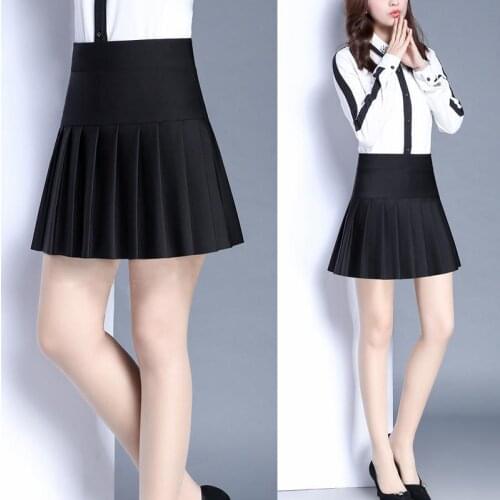Boutique skirt skirt Autumn winter Korean version of high waist fluffy pleated A-line skirt tide square dance performance skirt