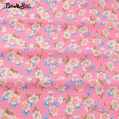 Booksew Cotton Poplin Fabric Lovely Floral Pink Fat Quarter Meter Crafts Shirt Childrens Bed Sheets Pillows Clothing Dress