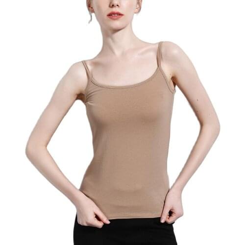 Cotton Vest Top Women Sleeveless Straps Summer Casual Tube Tank Tops One-piece Female Camisoles