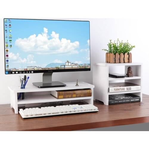 Creative Desktop Computer Keyboard Storage Holders Drawer Stationery Pen Books Sundries Shelf Home Office Accessories Supplies