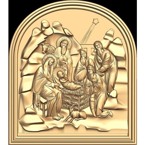 3d STL Model for CNC Router 3D Printer Artcam Aspire Bas Relief Religion -Rogdenie