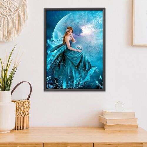 Stamped Cross Stitch Kit Fairy Printed Embroidery 11CT DIY Cotton Needlework Crafts Sets Home Wall Decoration Craft