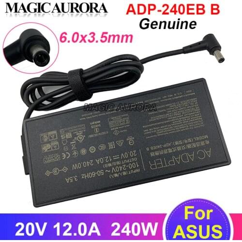 Genuine ADP-240EB B 20V 12A 240W AC Adapter Laptop Charger For ASUS ROG 15 GX550LXS RTX2080 Power Supply 6.0 x 3.5mm
