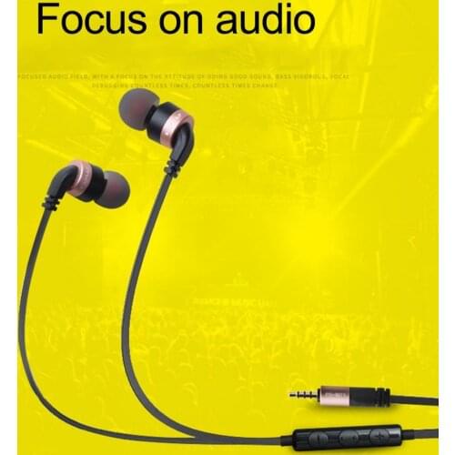 Awei ES-30TY 3.5MM Headset In-ear Steady Black Wire Control Headset for Computer for Xiaomi Samsung Huawei Phones