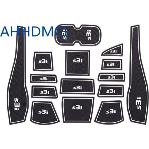 AHHDMCL Non-Slip Car Door Gate Slot Mats Cup Armrest Storage Pad Mat For Luxgen S3